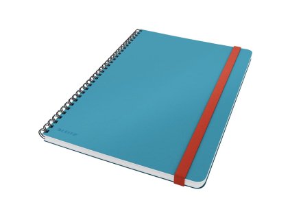 Blok poznámkový linajkový s gumičkou Leitz Cosy B5 kľudný modrý