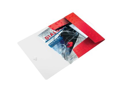 Plastový obal s gumičkou Leitz WOW červený