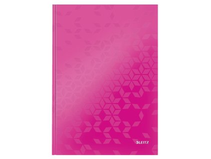 Záznamová kniha Leitz WOW A4 80 listov linajková ružová