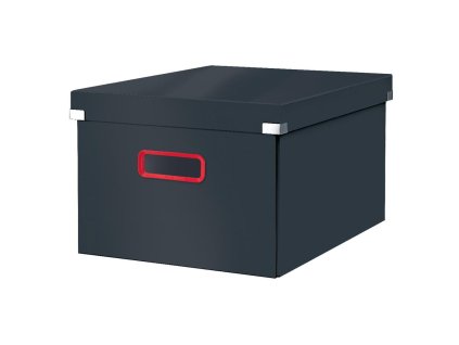 Stredná krabica Click & Store A4 Leitz Cosy zamatová sivá