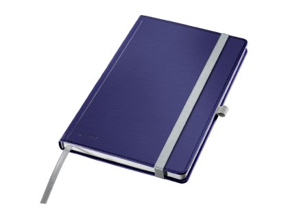 Zápisník linajkový HC A5 Leitz Style tvrdé dosky titánovo modrý