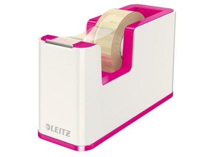 Dispenzor s páskou Leitz WOW biely/metalický ružový