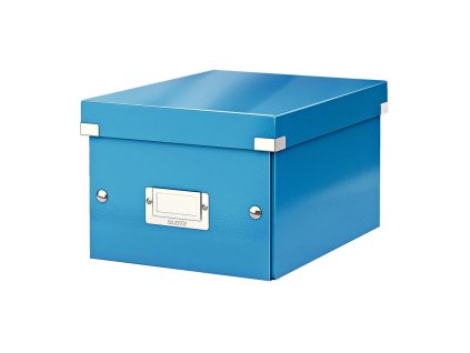 Malá krabica Click & Store metalická modrá