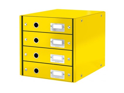 Zásuvkový box Leitz Click & Store 4 zásuvky žltý