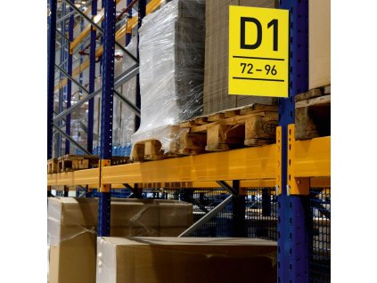 Magnetické značenie uličky A4, na výšku, transparentné