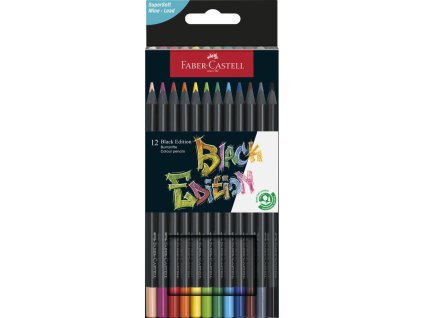 Farbičky Faber Castell Black Edition, 12 ks