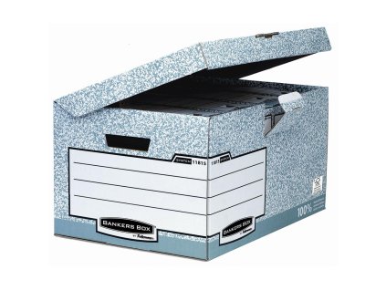 Archívna krabica so sklápacím vekom Fellowes BANKERS BOX sivá/biela 37,8x28x53,5 cm