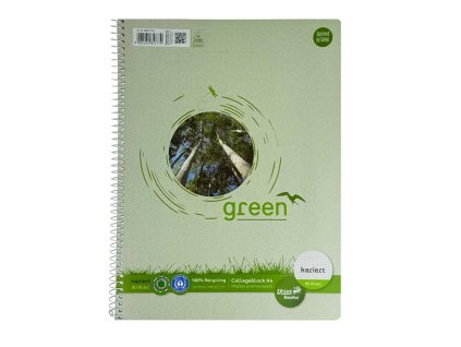 Blok College Format Werk Ursus Green A4 80 listov štvorčekový 60g recyklovaný