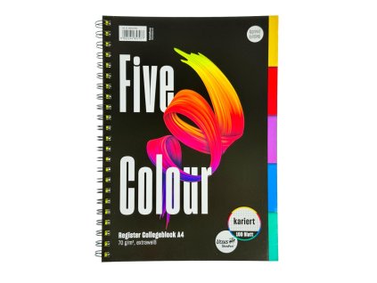 Blok College Format Werk Ursus A4 100 listov štvorčekový farebný register