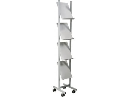 Mobilný prezentačný stojan Helit 4xA4 sivý/kov