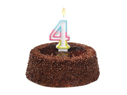 Tortová sviečka číslovka 4