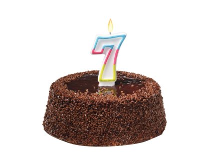 Tortová sviečka číslovka 7