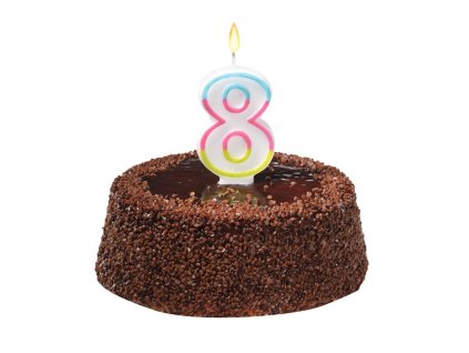 Tortová sviečka číslovka 8