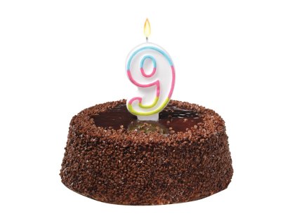 Tortová sviečka číslovka 9