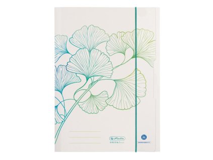 Kartónový obal s gumičkou Herlitz Greenline Ginko