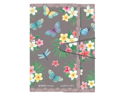Plastový obal s gumičkou Herlitz Ladylike A4 Motýľ