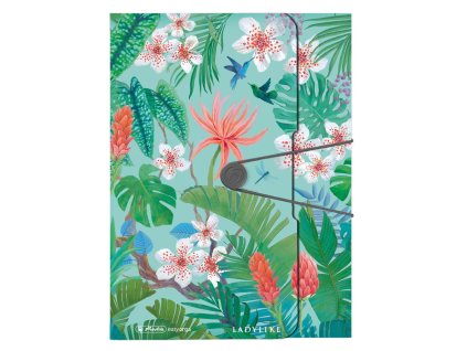 Plastový box s gumičkou Herlitz Ladylike A4, PP, Jungle