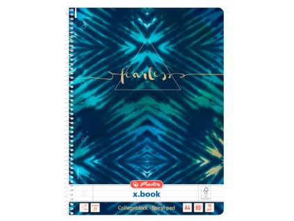 Blok poznámkový Herlitz A4, 80 listov, linajkový, New Batik Fearless