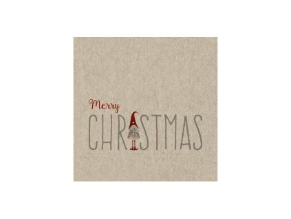Vianočné servítky 33x33cm Vianočný škriatok 20 ks