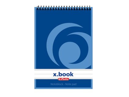 Blok poznámkový Herlitz s hornou špirálou A6 50 listov linajkový