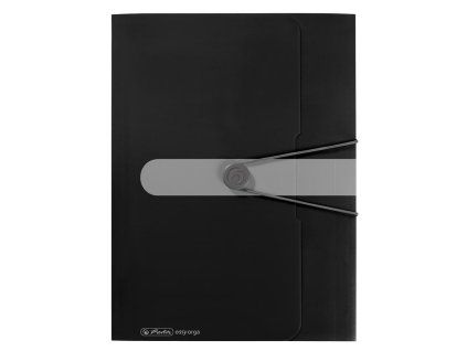 Plastový obal s gumičkou Herlitz Easy Orga čierny