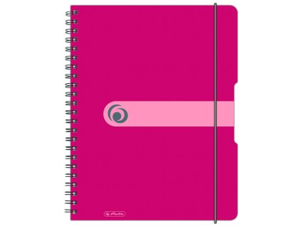 Blok poznámkový štvorčekový Herlitz Easy Orga A4 80 listov tmavoružová