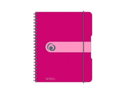 Blok poznámkový štvorčekový Herlitz Easy Orga A5 80 listov tmavoružový