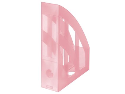 Stojan na časopisy Herlitz transparentný rose