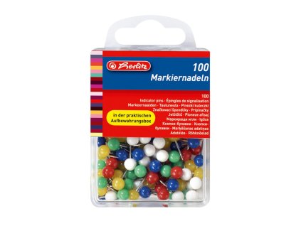 Napichovacie špendlíky Herlitz mix farieb 100ks