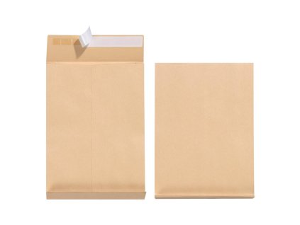 Taška B4 Herlitz s X dnom a odtrhávacou páskou 250 x 353 mm 130g hnedá 5ks