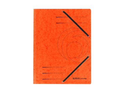 Prešpánový obal s gumičkou Herlitz oranžový