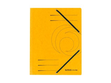 Prešpánový obal s gumičkou Herlitz žltý