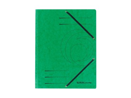 Prešpánový obal s gumičkou Herlitz zelený