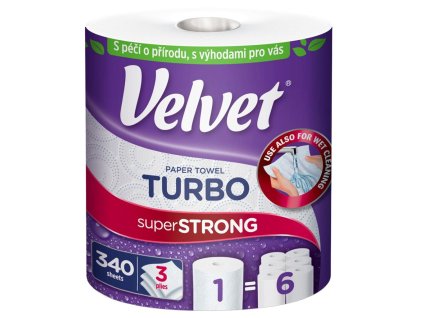 Kuchynské utierky 3-vrstvové Velvet Turbo 1ks, 75,82m