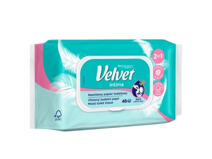 Vlhčený toaletný papier Velvet Intima 48ks
