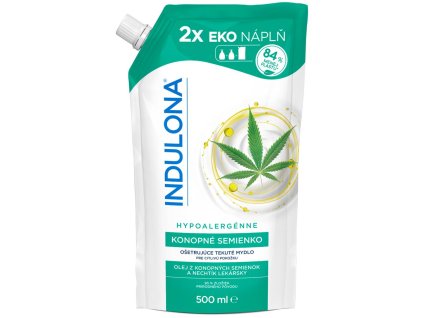 Tekuté mydlo INDULONA náhradná náplň 500 ml Konopné semienko