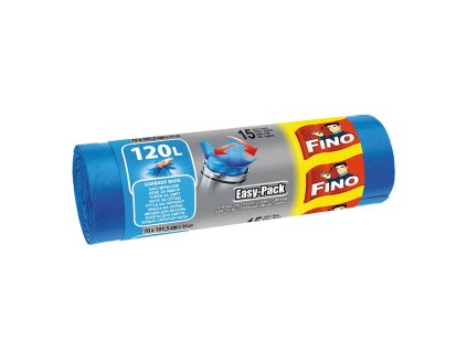 Vrecia zaväzovacie FINO Easy pack 120 ℓ, 22 mic., 70 x 102 cm, modré (15 ks)