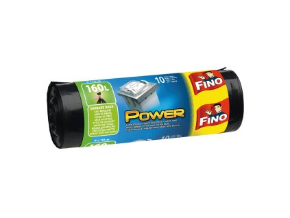 Vrecia zaväzovacie FINO Power 160 ℓ, 45 mic., 91 x 110 cm, čierne (10 ks)