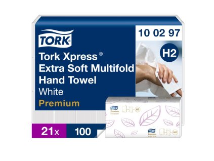 Papierové utierky skladané ZZ 2-vrstv. TORK Xpress Multifold extra jemné H2 (21 bal.)