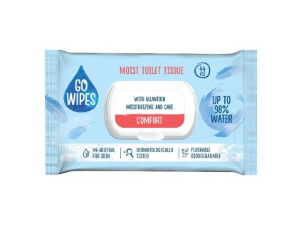 Vlhčený toaletný papier Comfort, s alantoínom s upokojujúcim účinkom 44ks