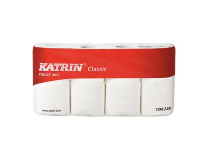 Toaletný papier 2-vrstvový KATRIN Classic Toilet 200, návin 23 m (8 ks)