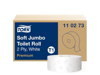 Toaletný papier 2-vrstvový jemný TORK Premium Jumbo biely T1, 6 ks