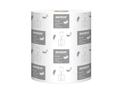 Papierové utierky v rolke 2-vrstvové KATRIN Plus M2, 100% celulóza, návin 90 m (6 ks)