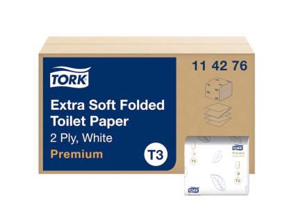 Toaletný papier 2-vrstvový skladaný extra jemný TORK Premium T3, 252 ks