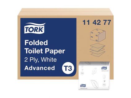 Toaletný papier 2-vrstvový skladaný TORK Advanced T3, 252 ks