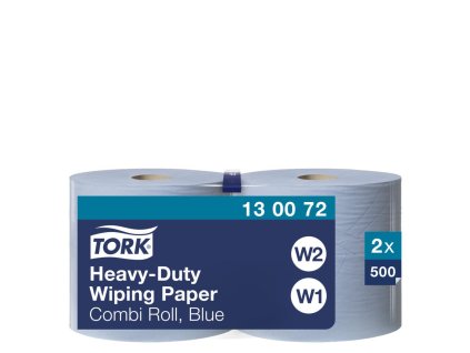 Priemyselné utierky v rolke 2-vrstv. TORK Heavy Duty modré W1/W2, návin 170 m (2 ks)
