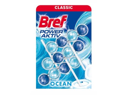 Bref Power Aktiv WC závesný blok tuhý 3 x 50 g Oceán