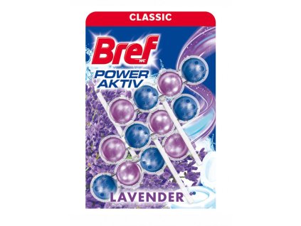 Bref Power Aktiv WC závesný blok tuhý 3 x 50 g Levanduľa