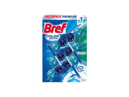 Bref Color Aktiv WC závesný blok tuhý 3 x 50 g Eukalyptus