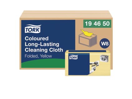 Čistiaca utierka 1-vrstv. TORK Long-Lasting žlté W8, 40 ks